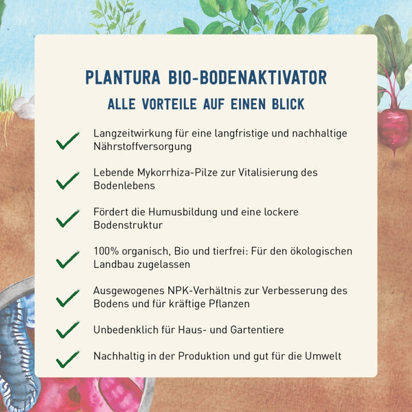 Vorteile des Bio-Bodenaktivators von Plantura